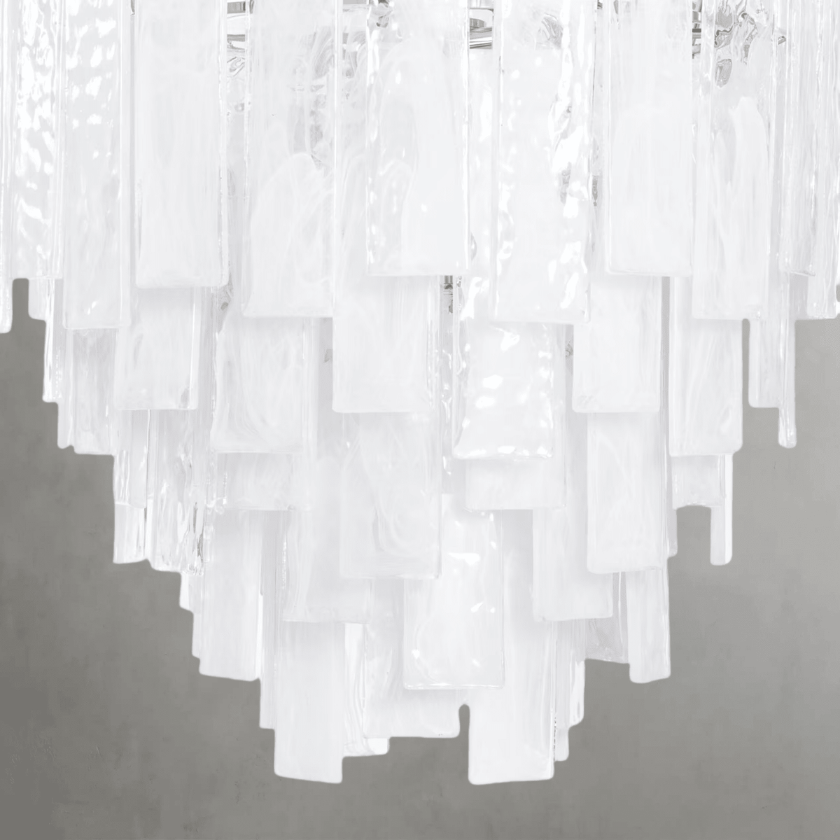 Tidelle Nickel Clear Glass Chandelier Small - Zelno Lighting