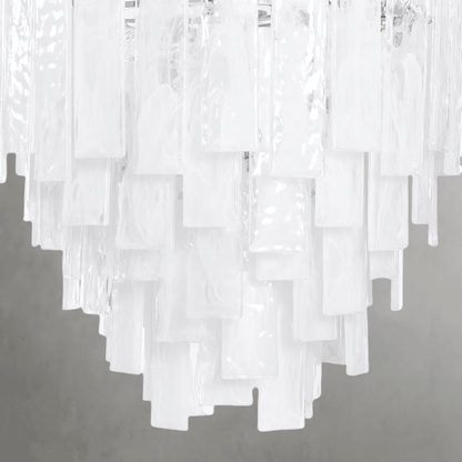 Tidelle Nickel Clear Glass Chandelier Small - Zelno Lighting
