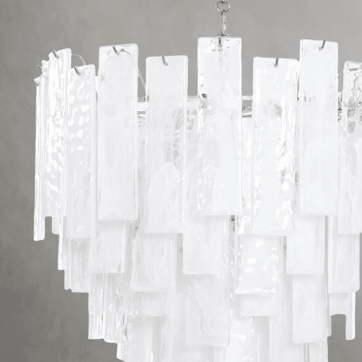 Tidelle Nickel Clear Glass Chandelier Small - Zelno Lighting