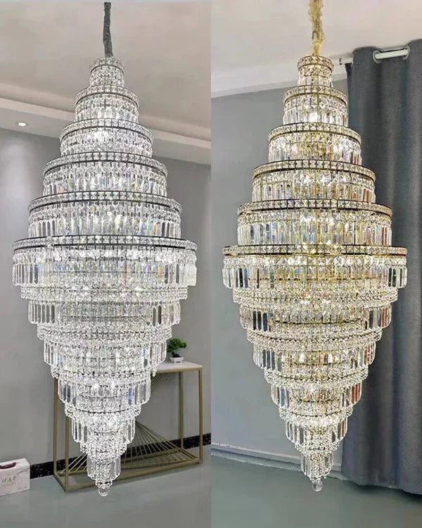 Tiered Crystal Chandelier - Zelno Lighting