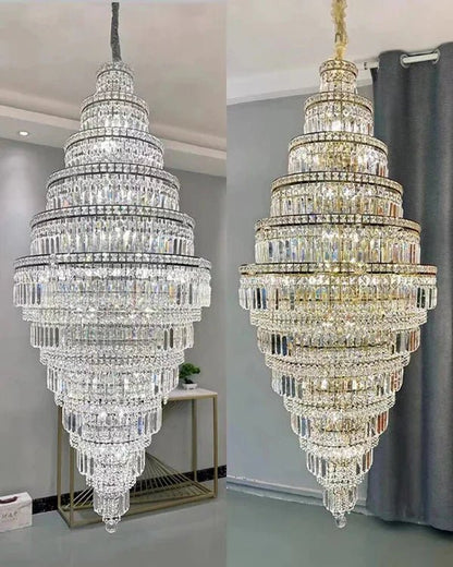 Tiered Crystal Chandelier - Zelno Lighting