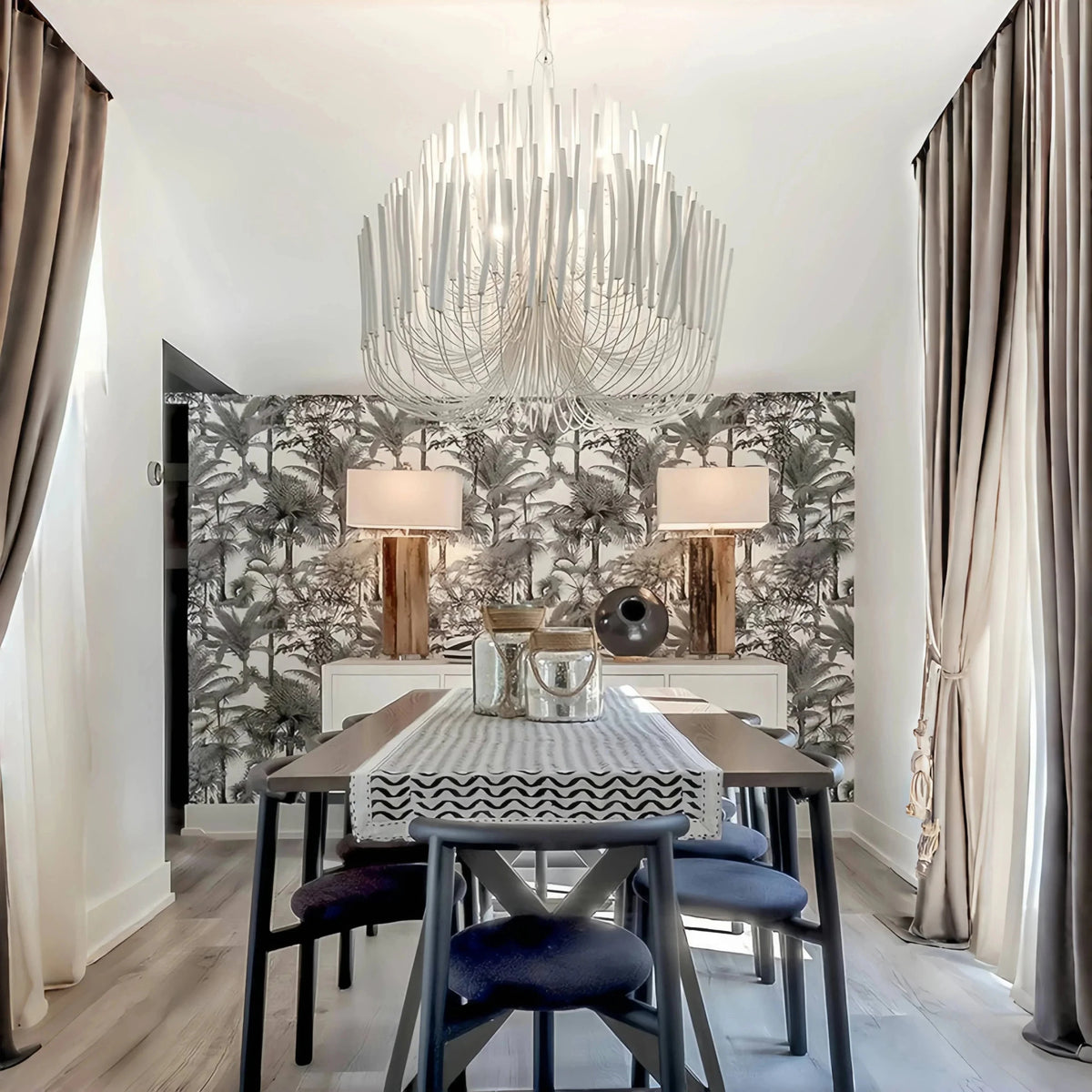 Tildalay Wide Chandelier 21" 36" - Zelno Lighting