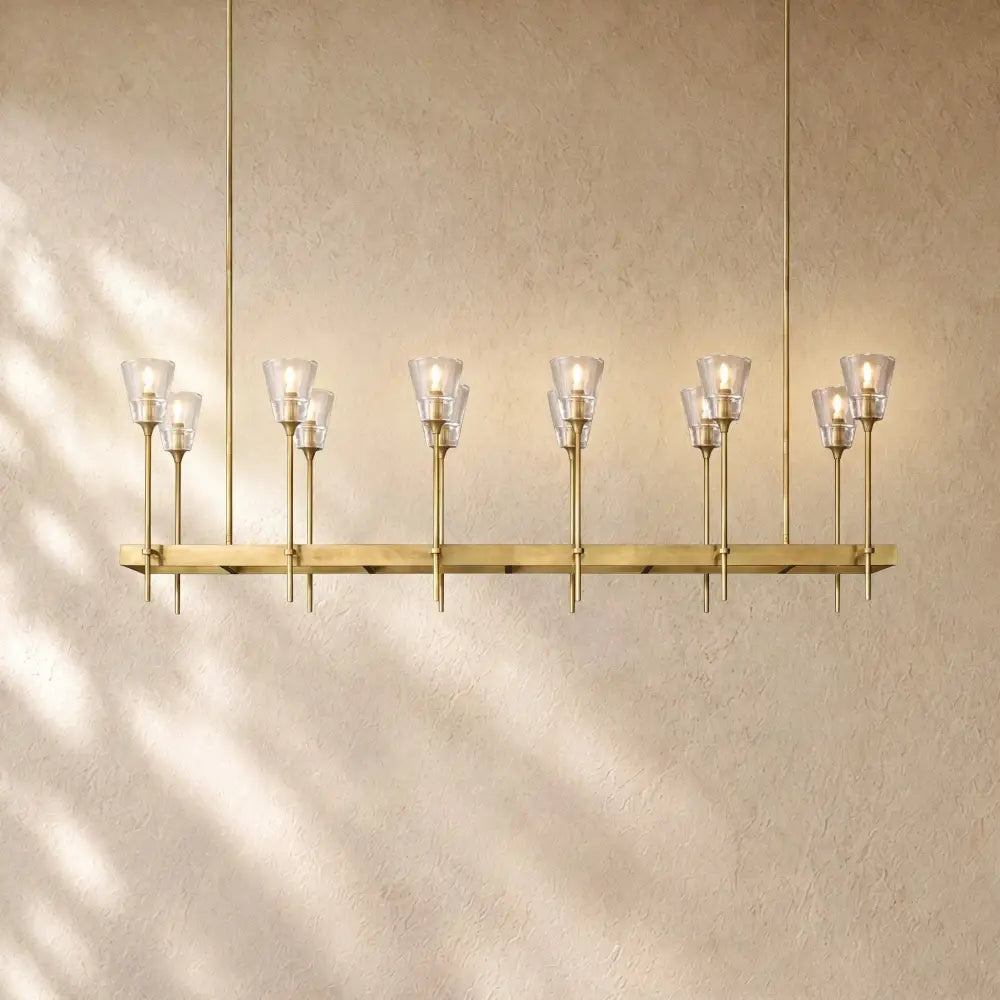 Torch De Vera Rectangular Chandelier - Zelno