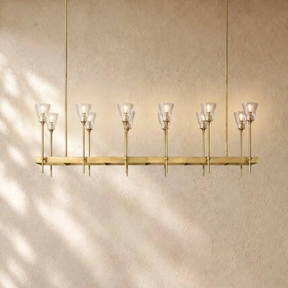 Torch De Vera Rectangular Chandelier - Zelno