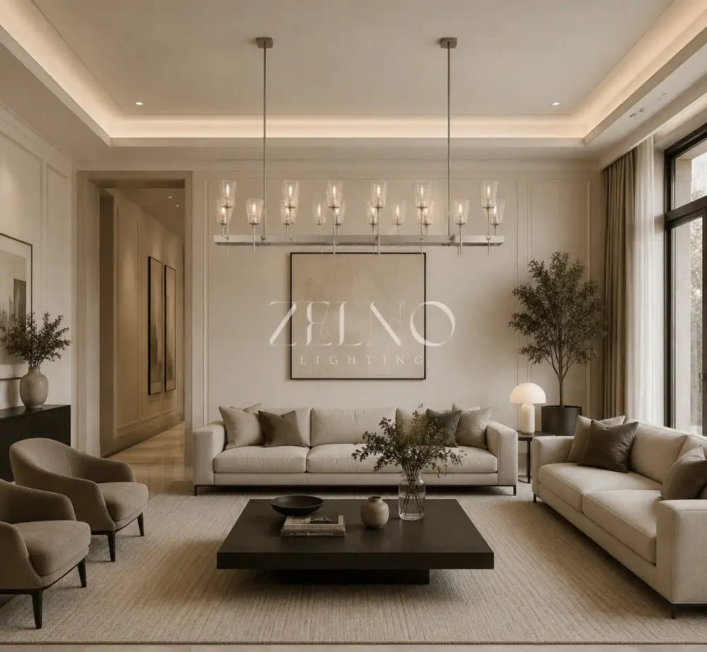 Torch De Vera Rectangular Chandelier - Zelno