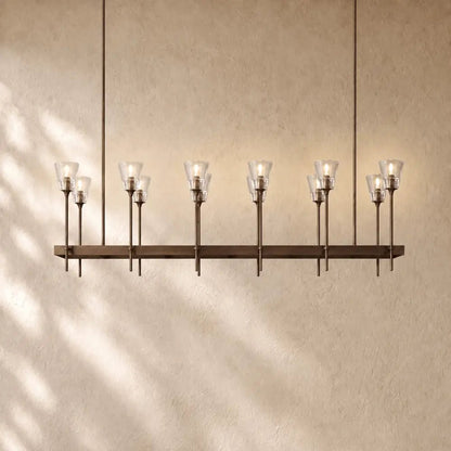 Torch De Vera Rectangular Chandelier - Zelno