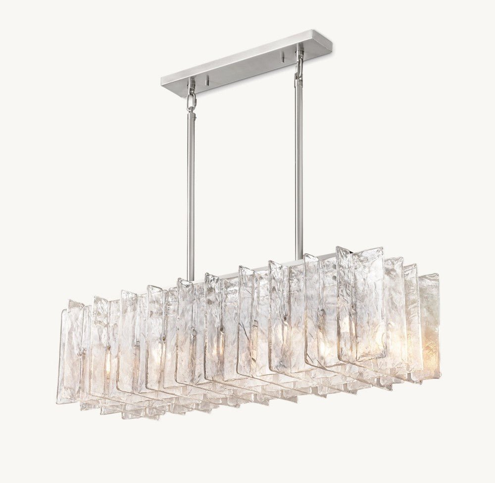 Trama Rectangular Chandelier 49" - Zelno Lighting