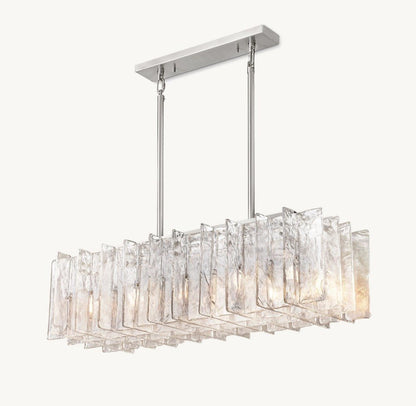 Trama Rectangular Chandelier 49" - Zelno Lighting