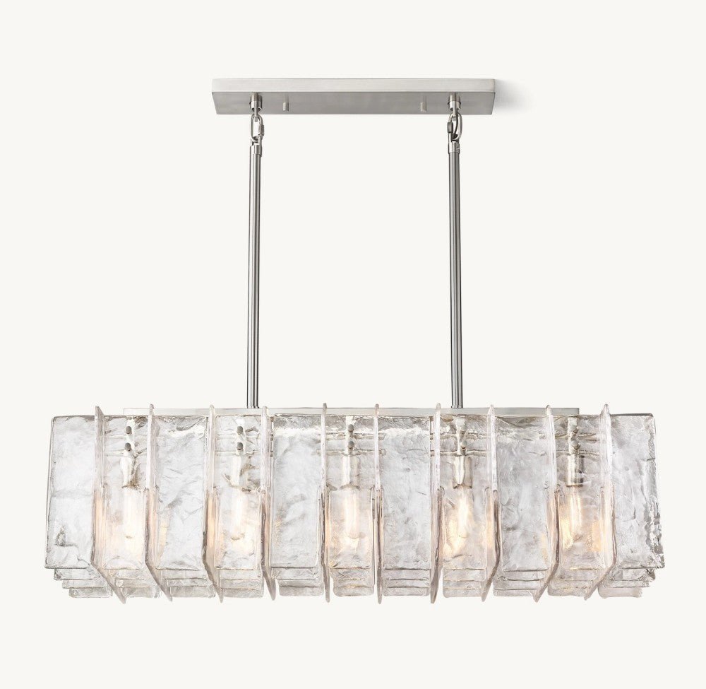 Trama Rectangular Chandelier 49" - Zelno Lighting