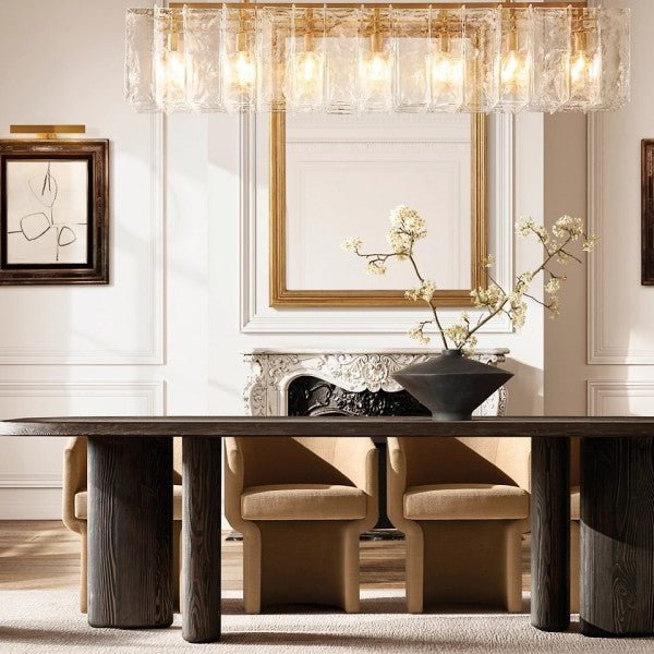 Trama Rectangular Chandelier 49" - Zelno Lighting