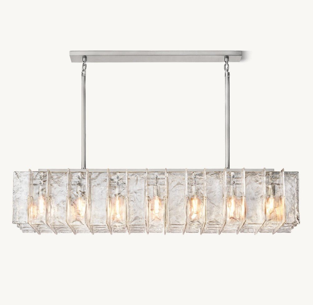 Trama Rectangular Chandelier 67" - Zelno Lighting