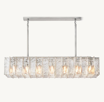 Trama Rectangular Chandelier 67" - Zelno Lighting