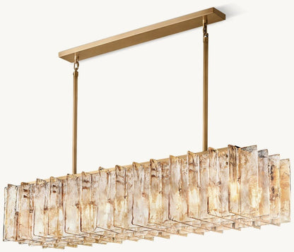 Trama Rectangular Chandelier 67" - Zelno Lighting