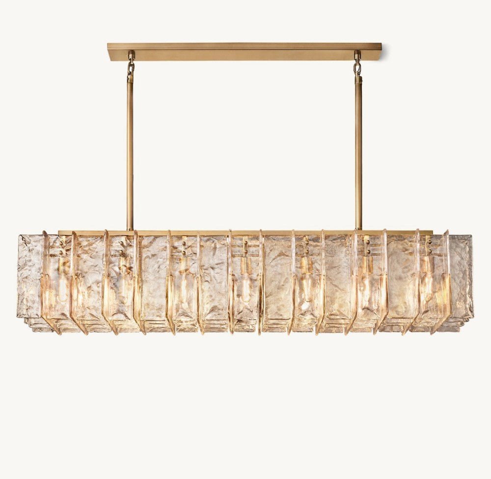 Trama Rectangular Chandelier 67" - Zelno Lighting