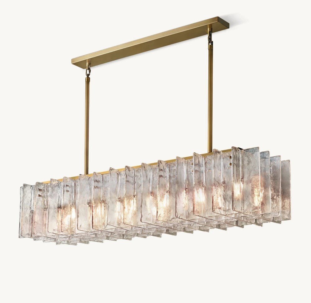 Trama Rectangular Chandelier 67" - Zelno Lighting