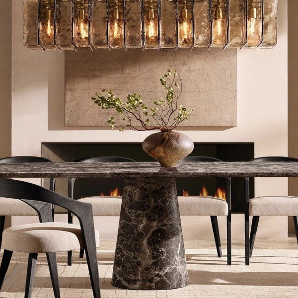 Trama Rectangular Chandelier 67" - Zelno Lighting