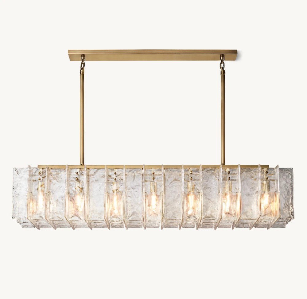 Trama Rectangular Chandelier 67" - Zelno Lighting