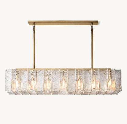 Trama Rectangular Chandelier 67" - Zelno Lighting