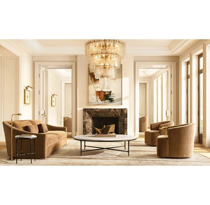 Trama Tiered Round Chandelier 47" - Zelno Lighting