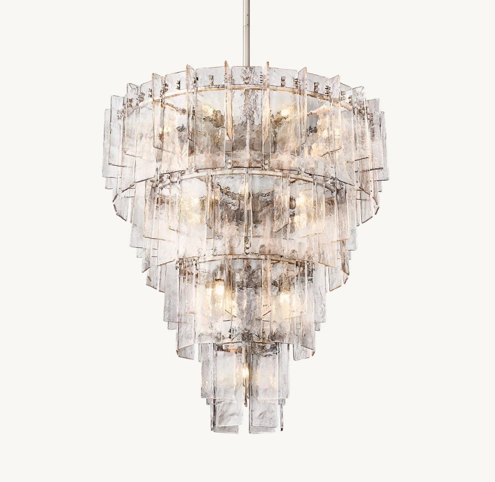 Trama Tiered Round Chandelier 47" - Zelno Lighting