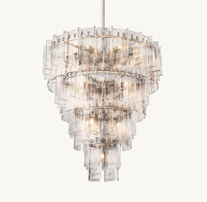 Trama Tiered Round Chandelier 47" - Zelno Lighting