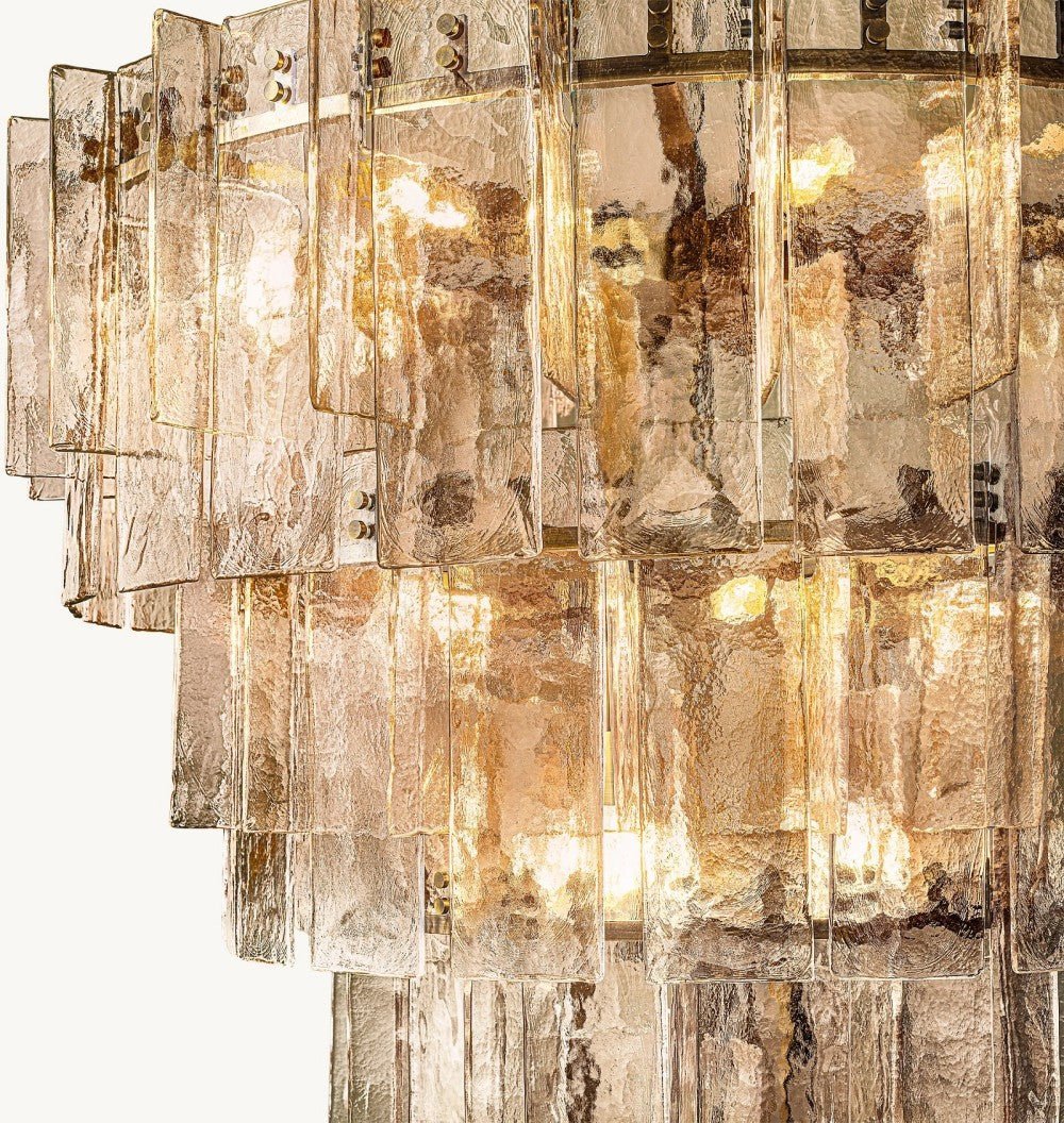 Trama Tiered Round Chandelier 47" - Zelno Lighting