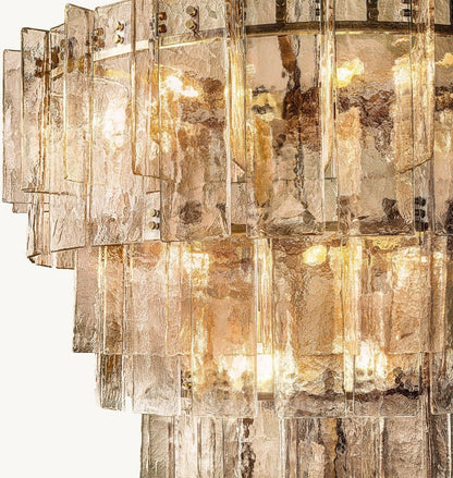 Trama Tiered Round Chandelier 47" - Zelno Lighting