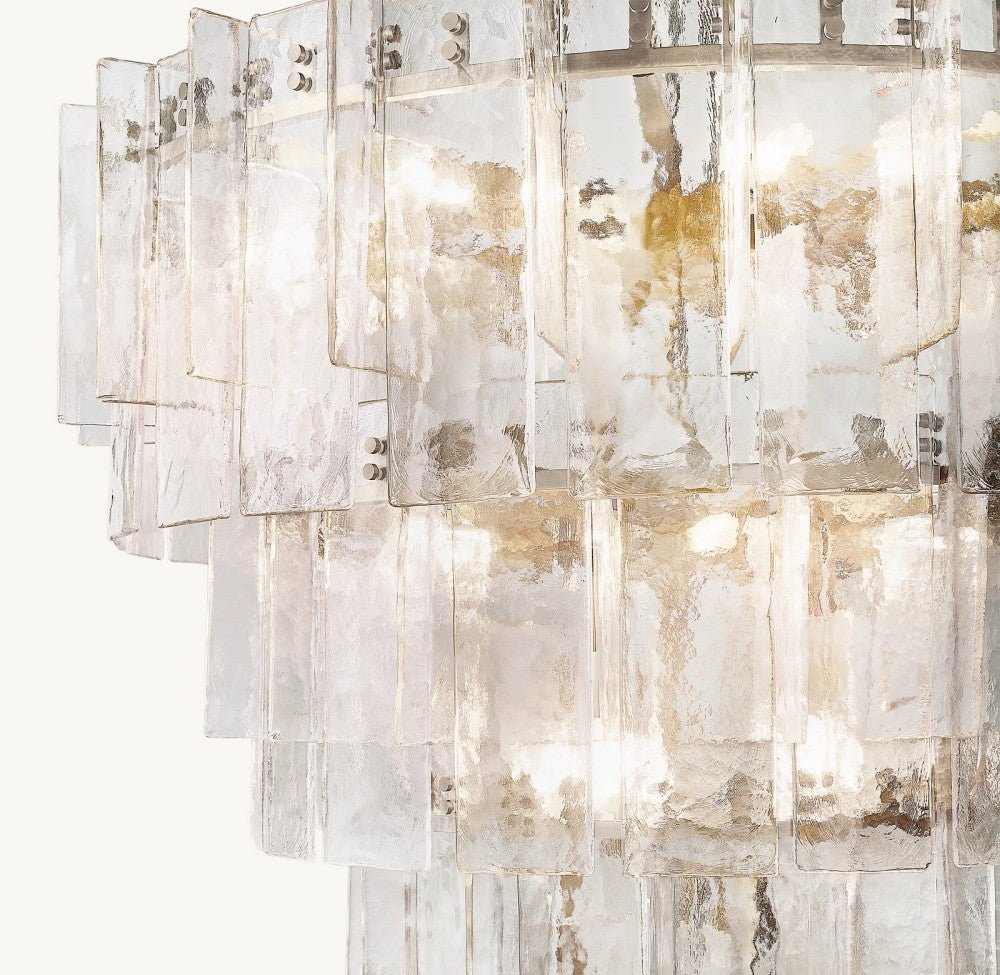 Trama Tiered Round Chandelier 47" - Zelno Lighting