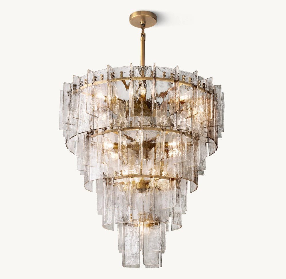 Trama Tiered Round Chandelier 47" - Zelno Lighting