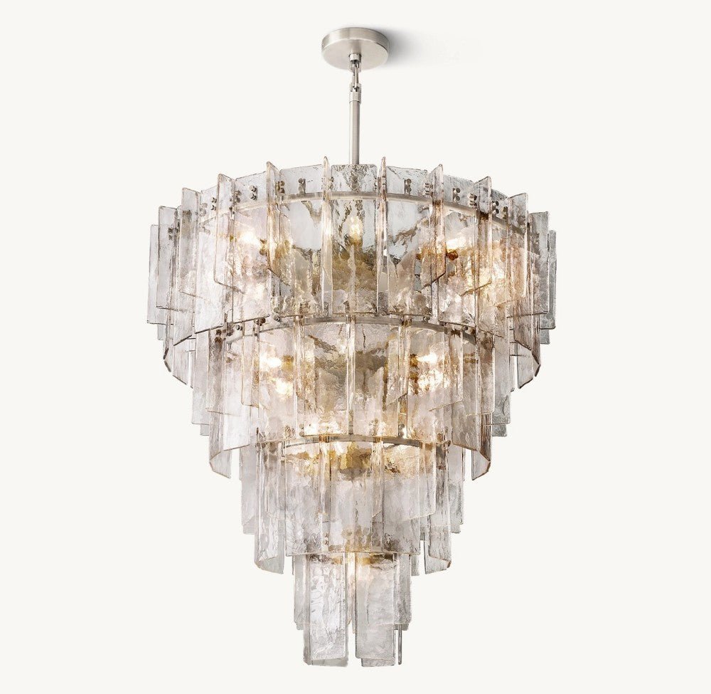 Trama Tiered Round Chandelier 47" - Zelno Lighting