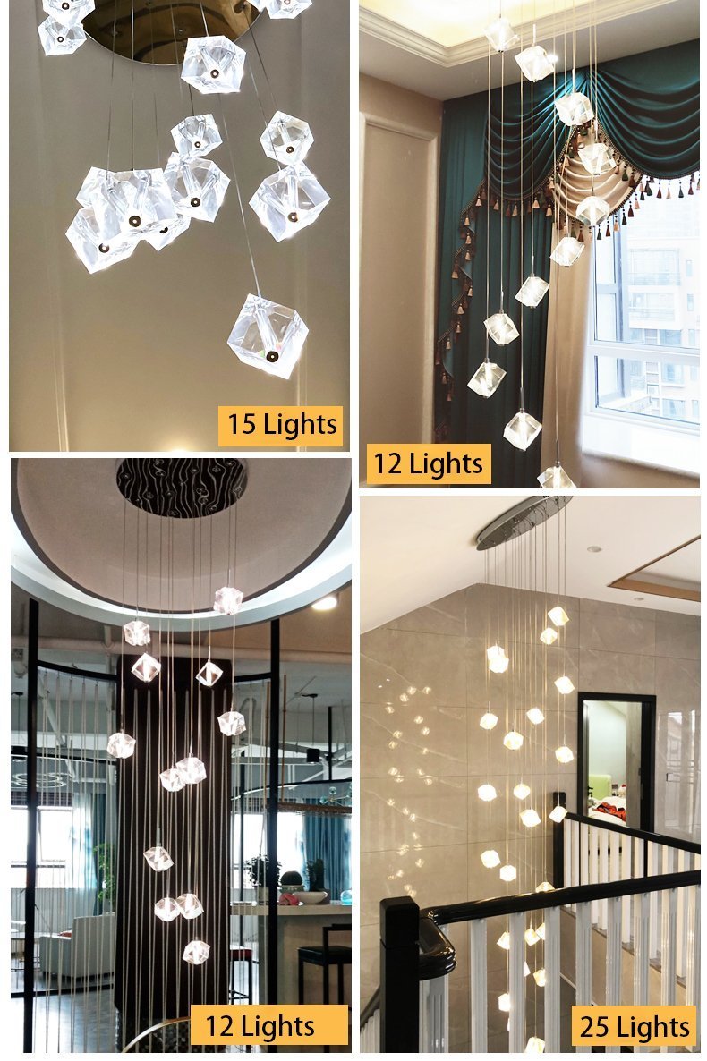 Transparent Crystal Chandelier - Zelno Lighting