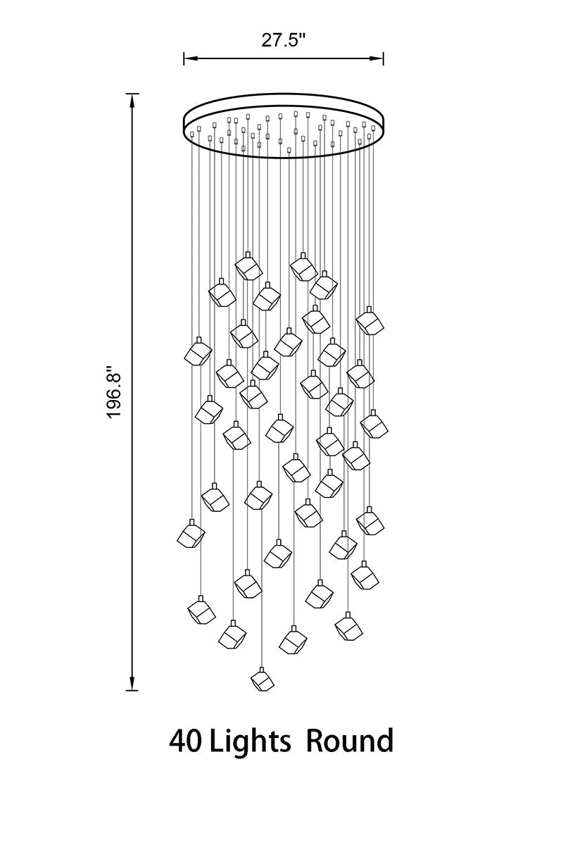 Transparent Crystal Chandelier - Zelno Lighting