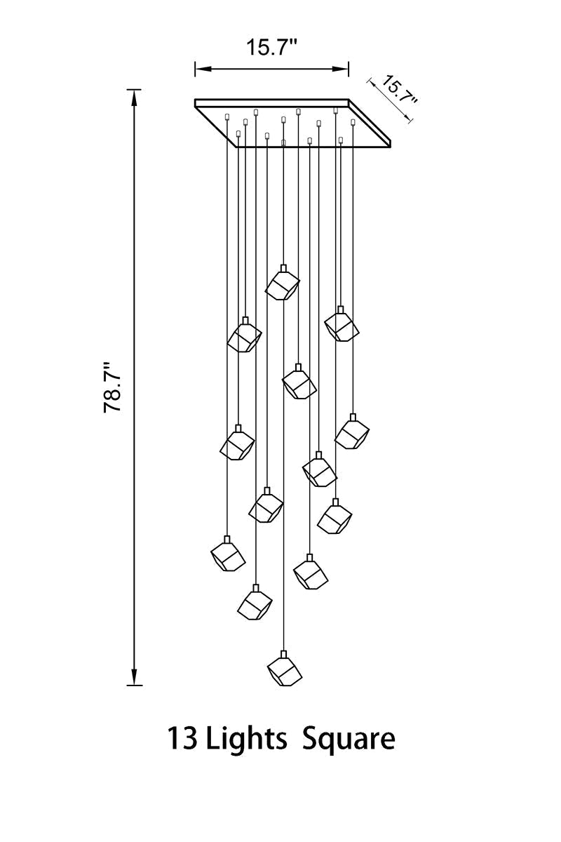 Transparent Crystal Chandelier - Zelno Lighting