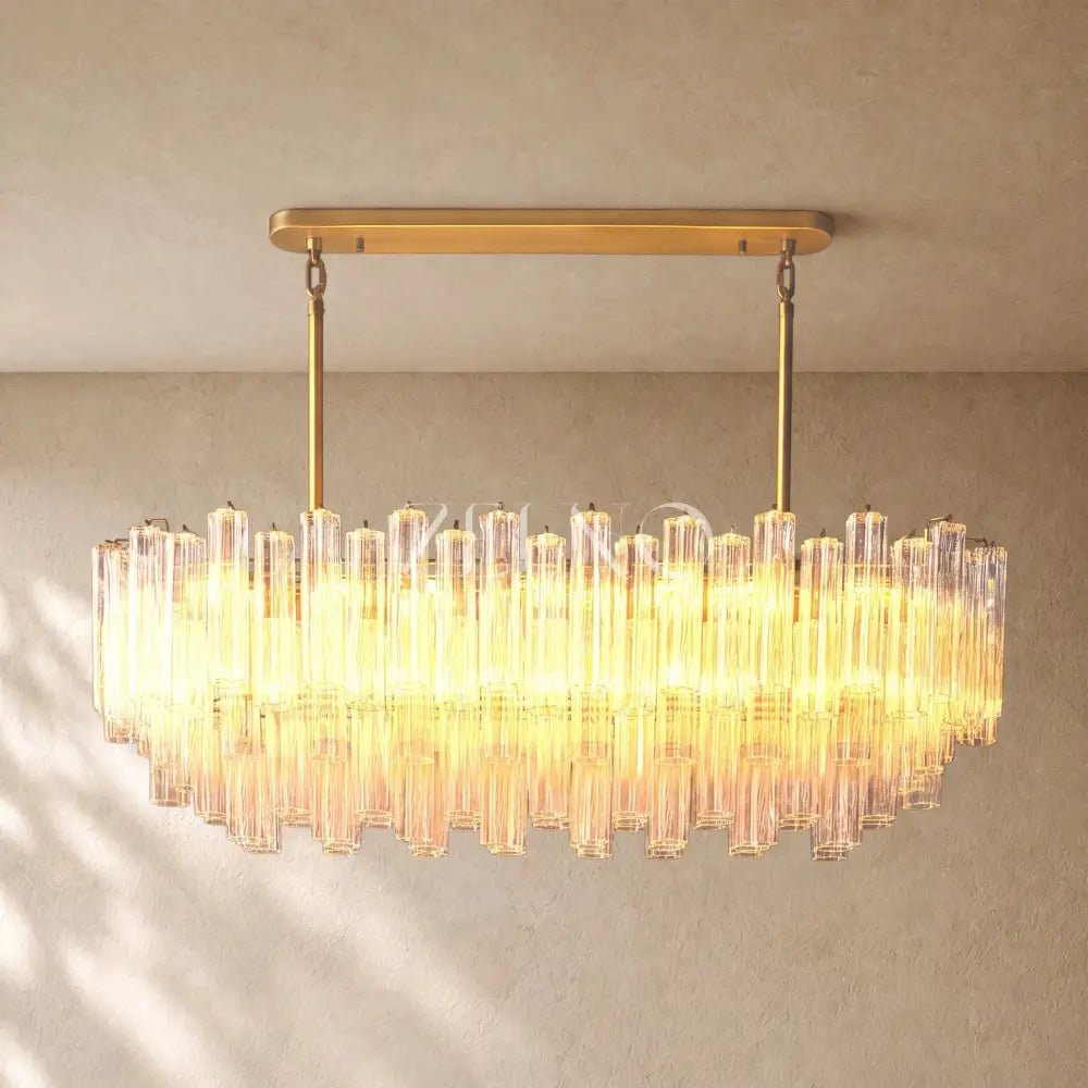 Tronchy Glass Linear Chandelier - Zelno