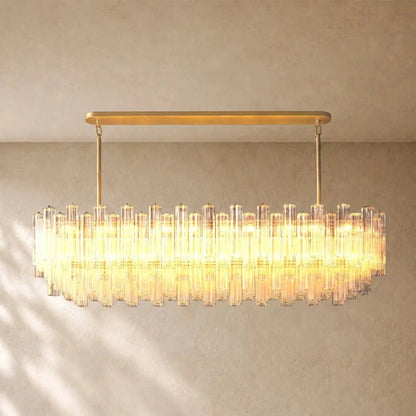 Tronchy Glass Linear Chandelier - Zelno