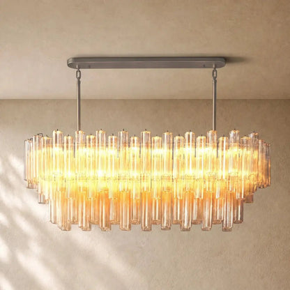 Tronchy Glass Linear Chandelier - Zelno