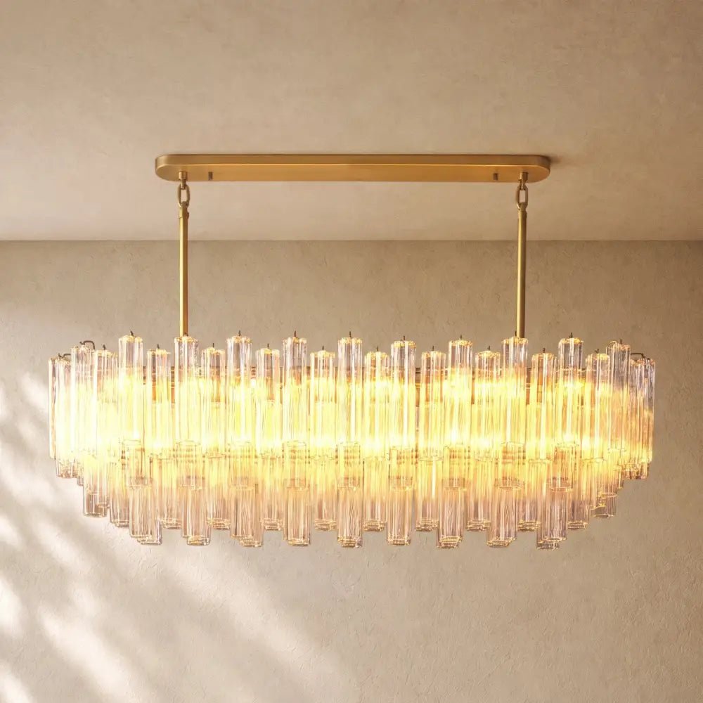 Tronchy Glass Linear Chandelier - Zelno
