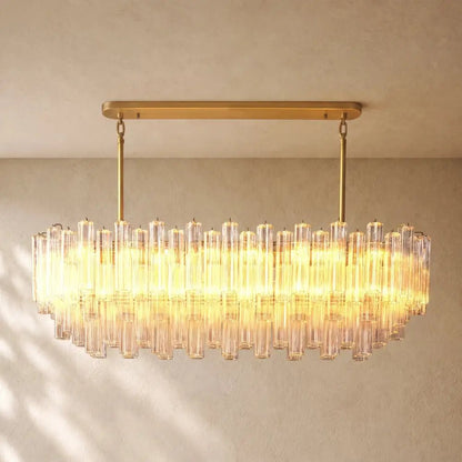 Tronchy Glass Linear Chandelier - Zelno