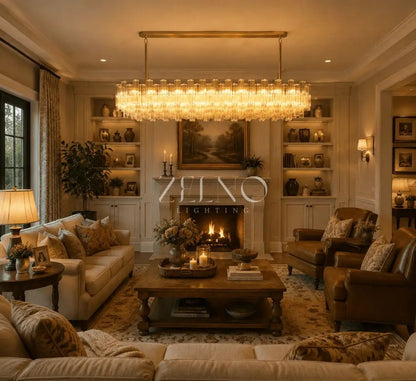 Tronchy Glass Linear Chandelier - Zelno