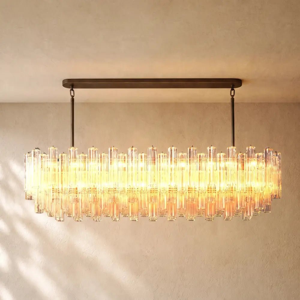 Tronchy Glass Linear Chandelier - Zelno