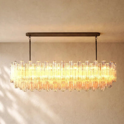 Tronchy Glass Linear Chandelier - Zelno