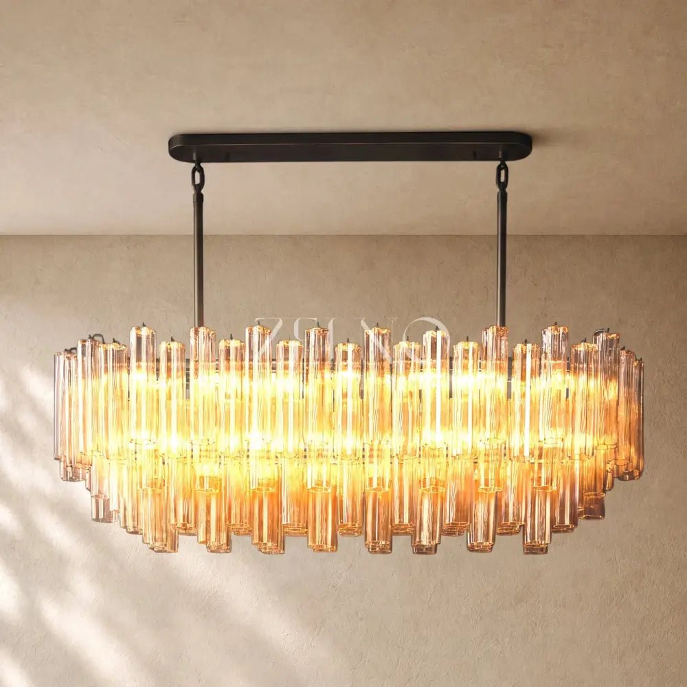 Tronchy Glass Linear Chandelier - Zelno