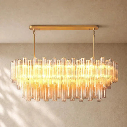 Tronchy Glass Linear Chandelier - Zelno