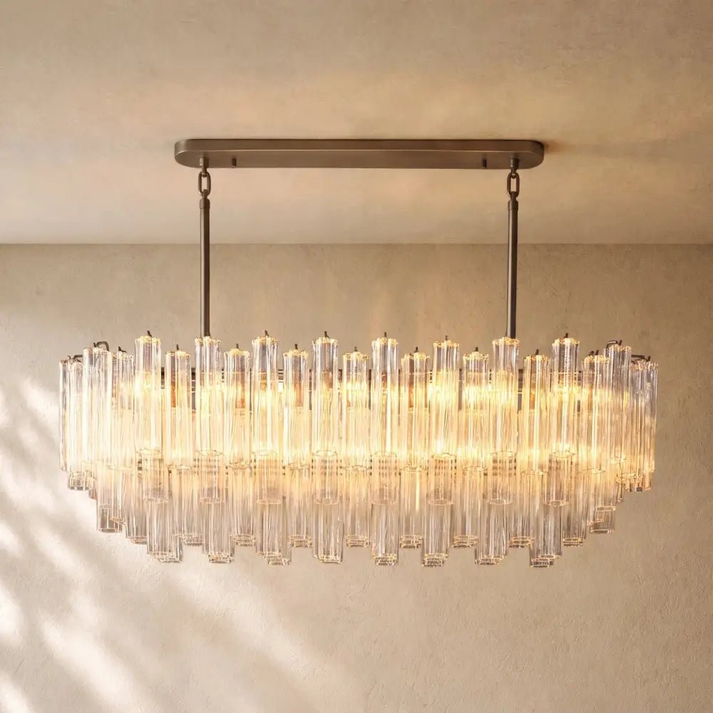 Tronchy Glass Linear Chandelier - Zelno