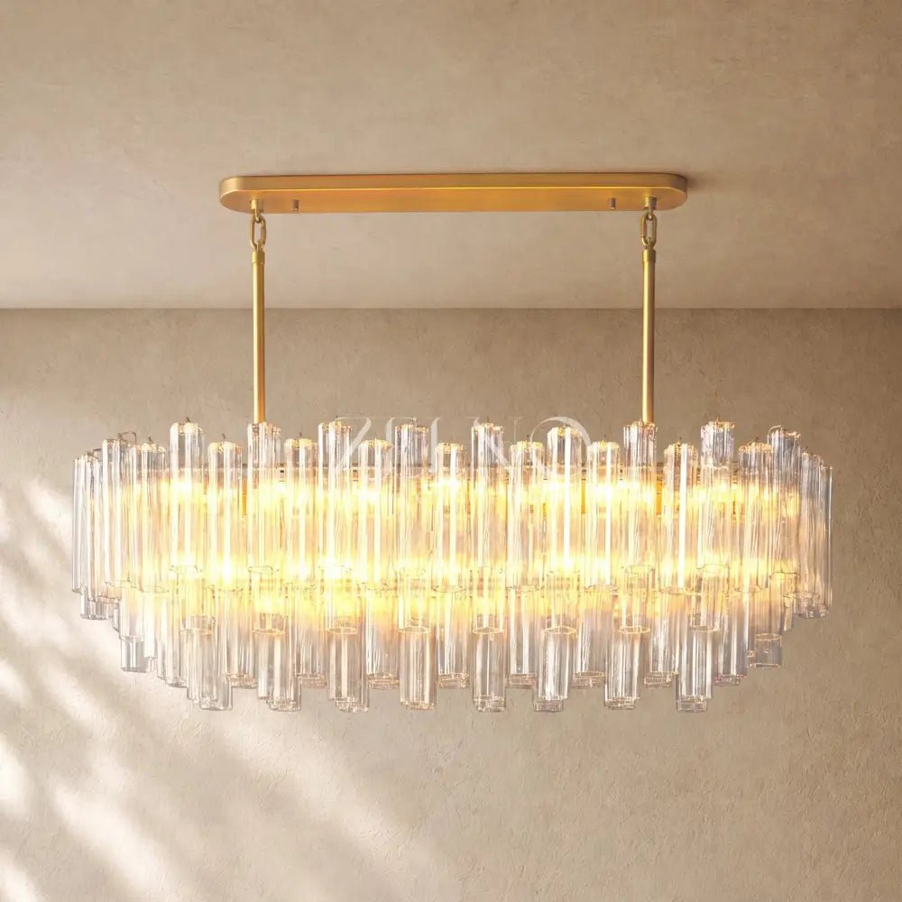 Tronchy Glass Linear Chandelier - Zelno