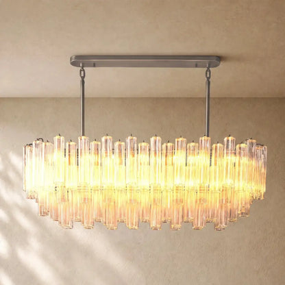 Tronchy Glass Linear Chandelier - Zelno