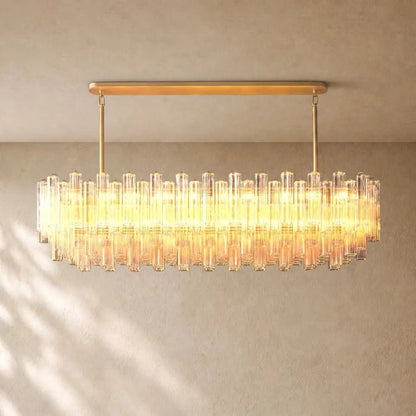 Tronchy Glass Linear Chandelier - Zelno