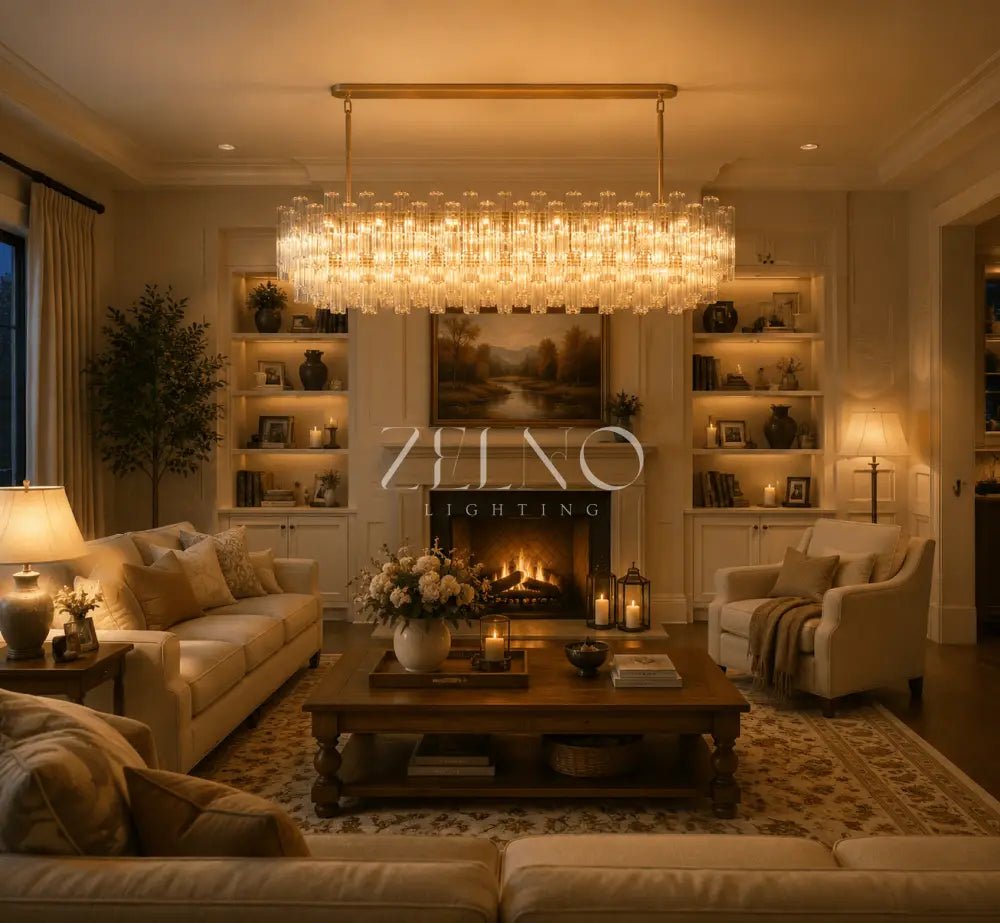 Tronchy Glass Linear Chandelier - Zelno