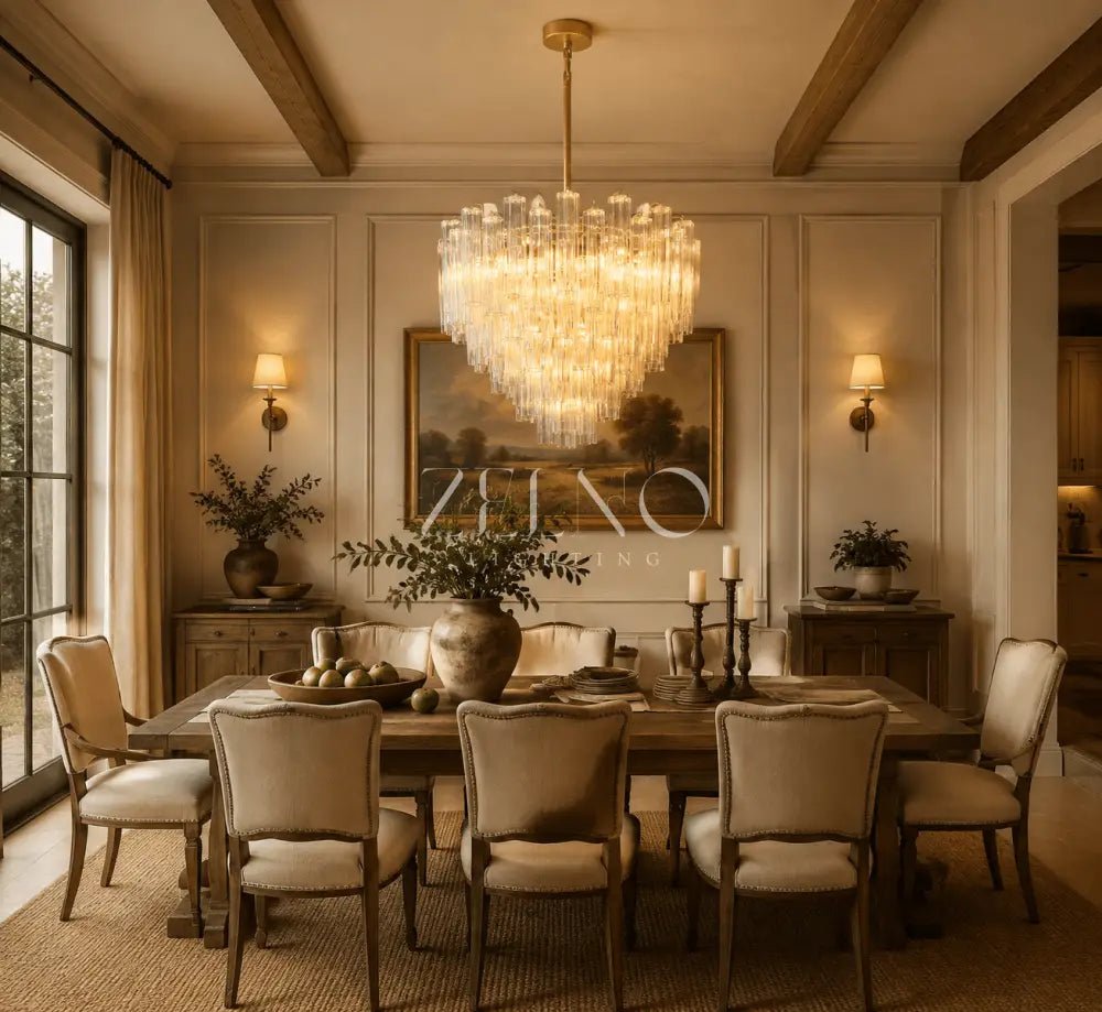 Tronchy Glass Round Chandelier - Zelno