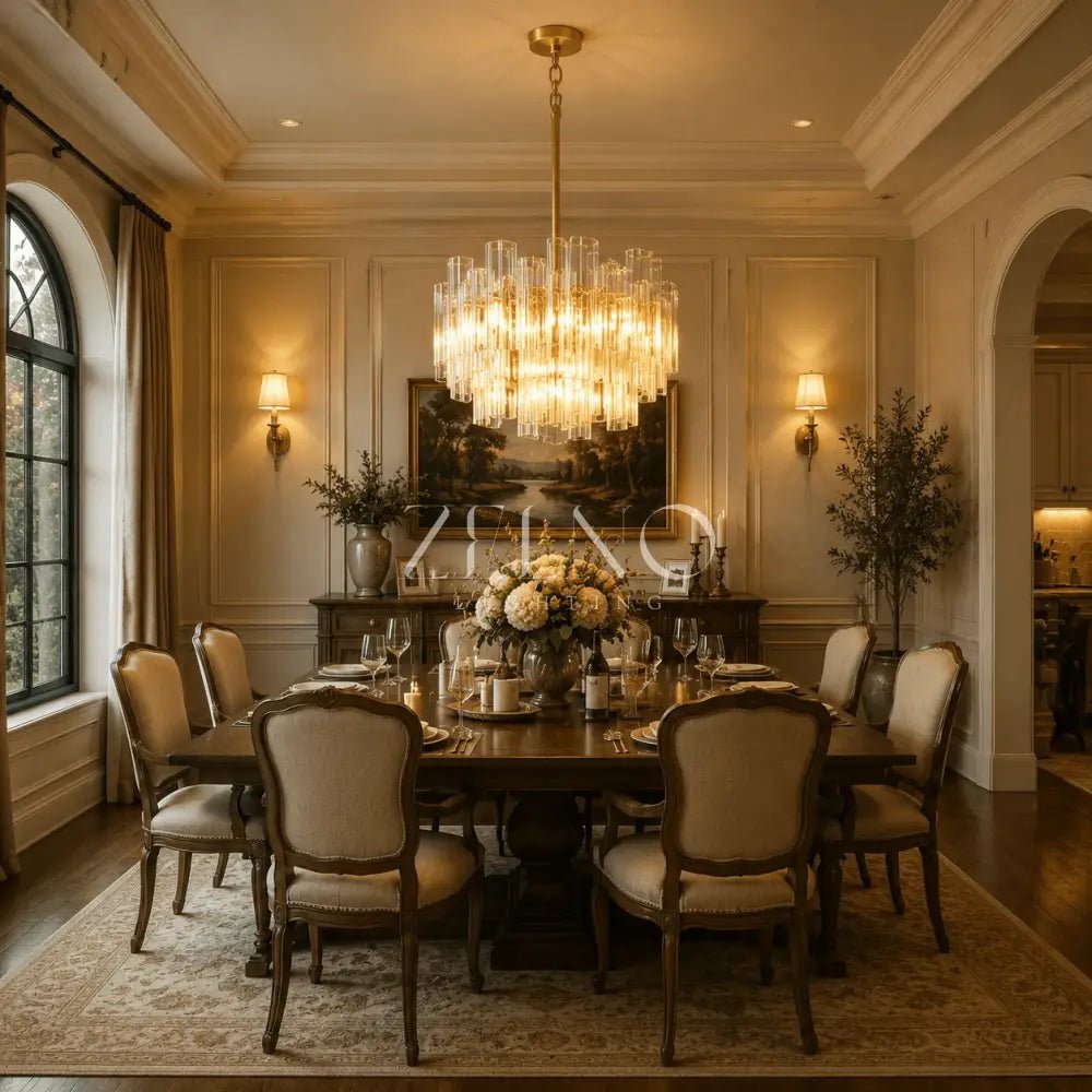 Tronchy Glass Round Chandelier - Zelno